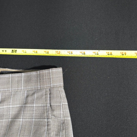 Banana Republic Dress Pants Mens 33x32 Gray Tan Plaid Slim Fit Business Casual - Picture 7 of 13